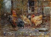 Frederick Mccubbin Chickens Spain oil painting artist